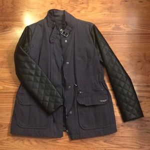 ROCK&REPUBLIC Navy & Faux leather jacket